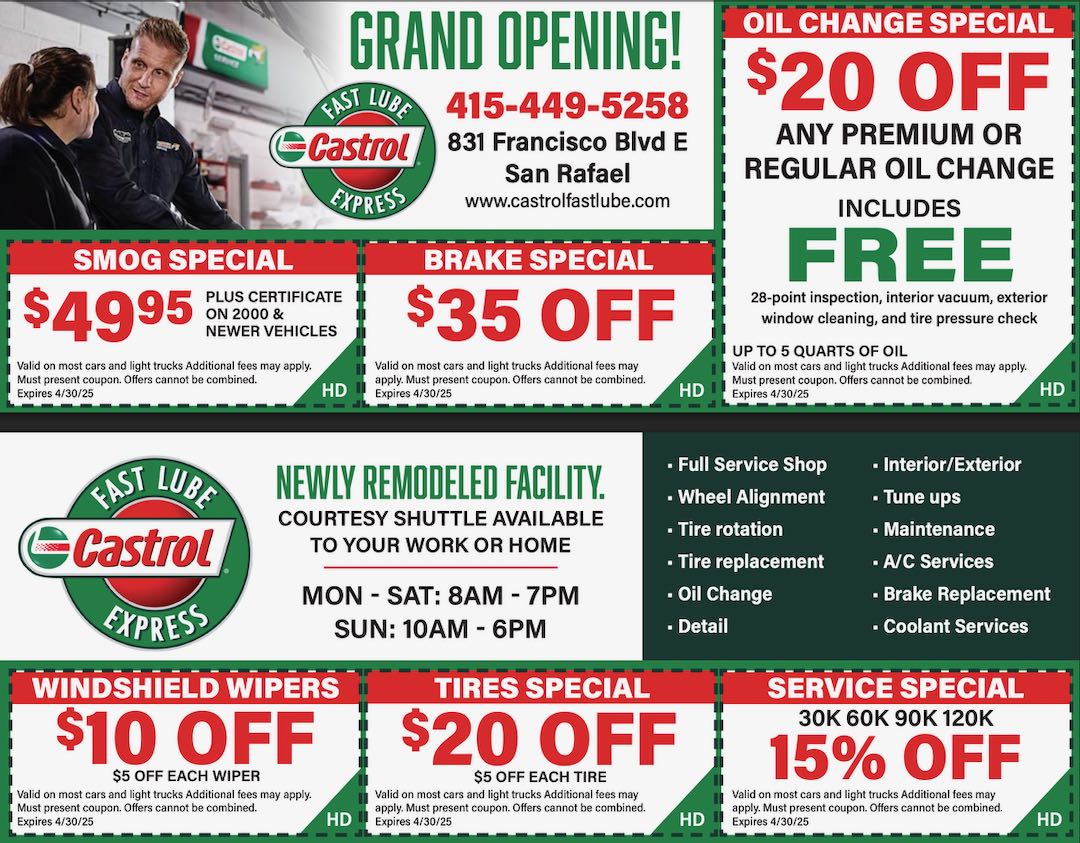 Castrol Express Lube Coupons